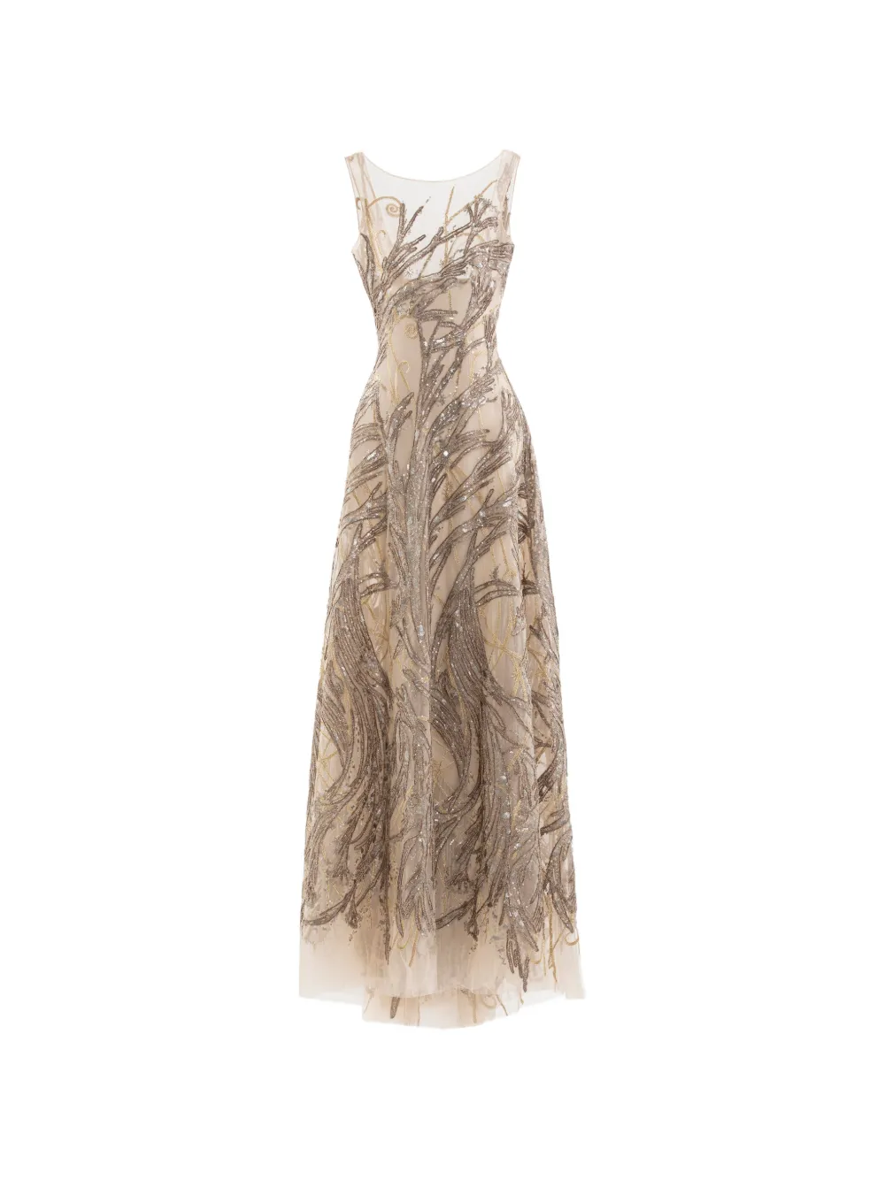 Saiid Kobeisy sequin-embellishment maxi dress - Toni neutri