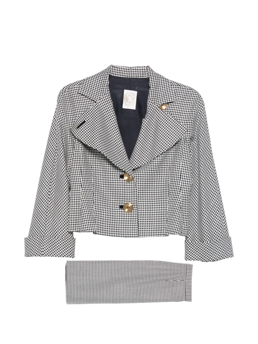 Gianfranco Ferré Pre-Owned Completo con motivo pied-de-poule anni '90 - Nero