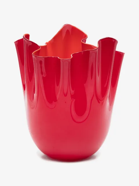 Venini Fazzolett ruffled vase