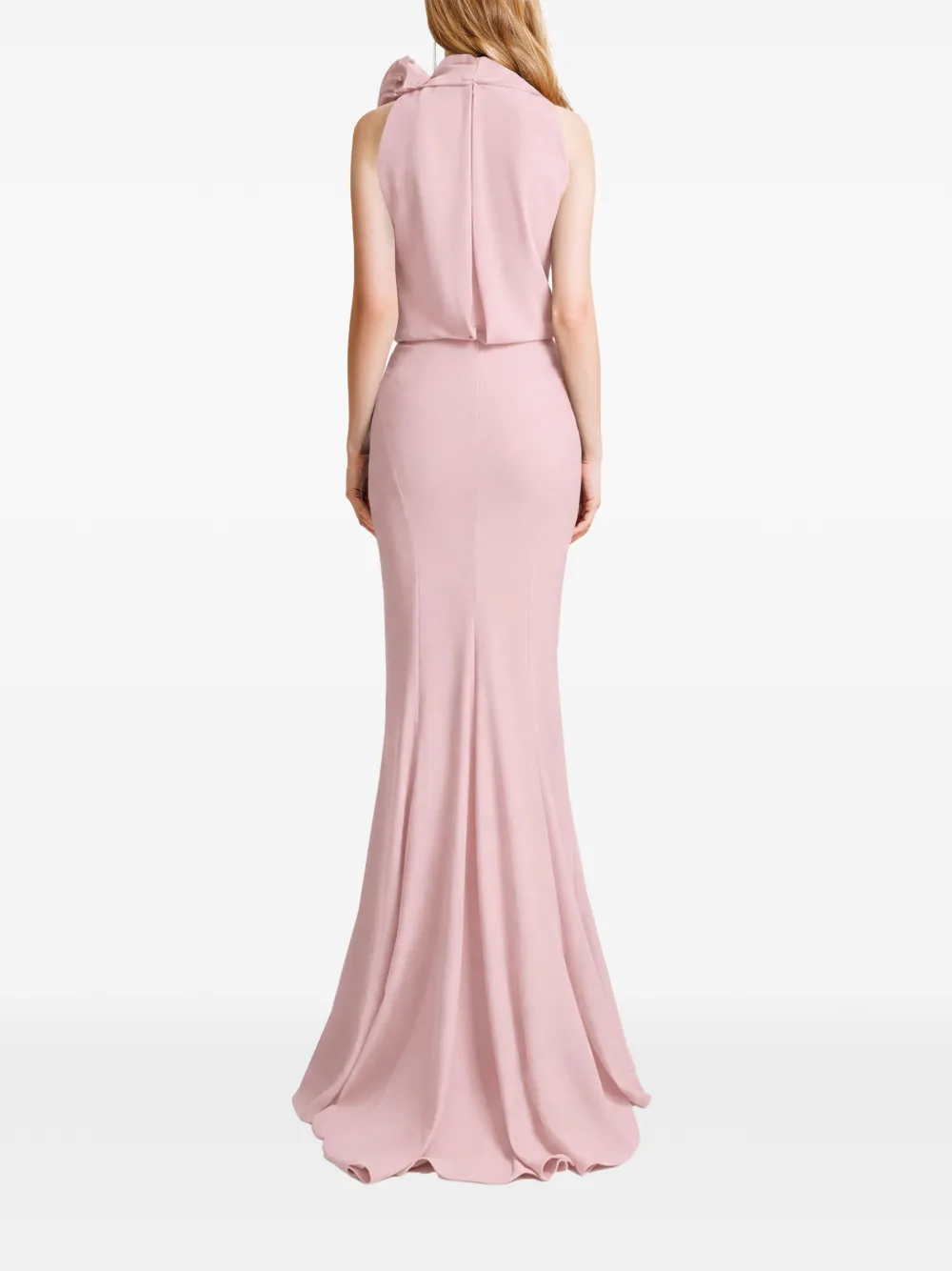 Gemy Maalouf Crêpe jurk met bloemenprint Roze