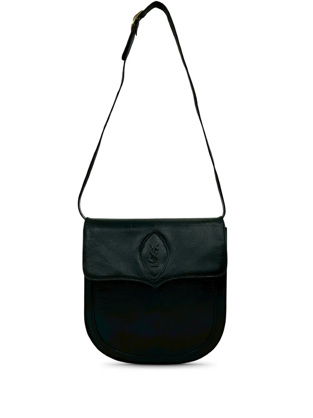 Saint Laurent Pre-Owned 20th Century Lizard Embossed Leather shoulder bag - Nero