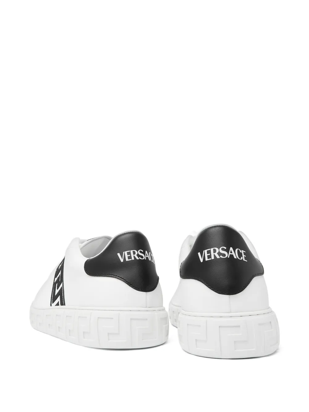 Versace Greca sneakers met borduurwerk Wit