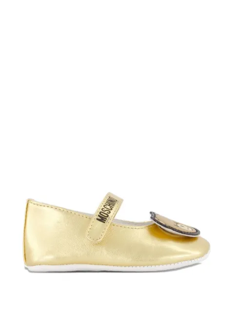 Moschino Kids teddy bear touch strap ballerinas