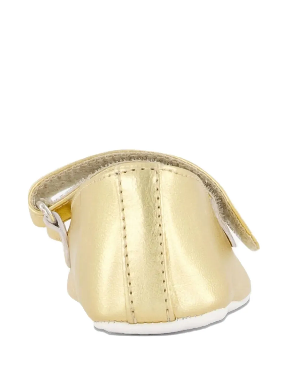 Moschino Kids Teddy Bear ballerina's met klittenband Goud