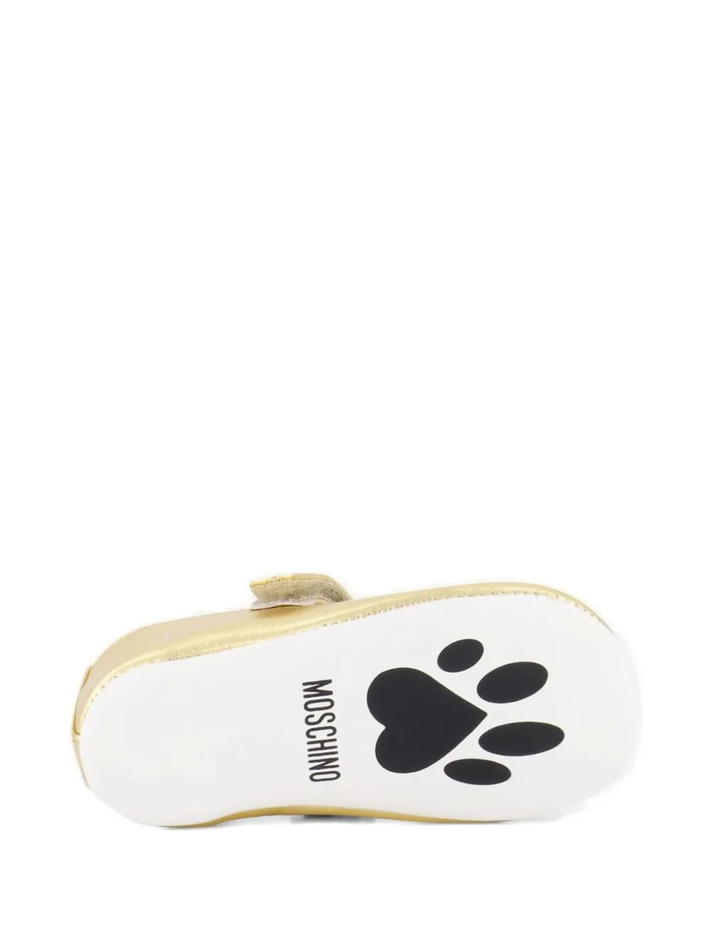 Moschino Kids Teddy Bear ballerina's met klittenband Goud