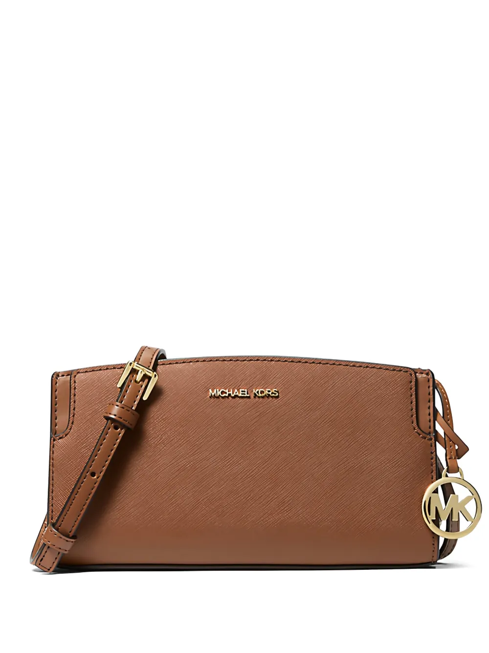 Michael Kors Becca Small Saffiano Leather Crossbody Bag - Marrone
