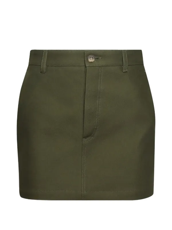 WARDROBE.NYC Drill Mini Skirt in Green