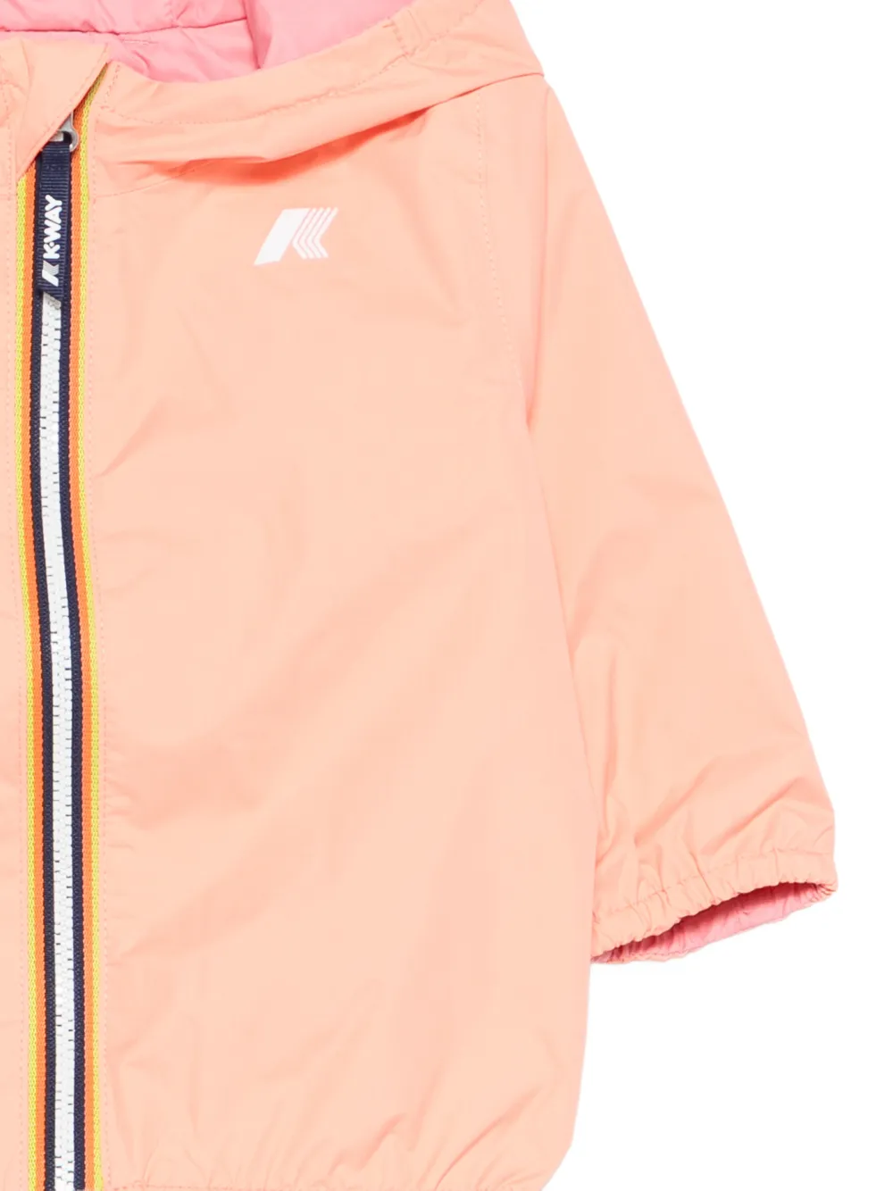  K Way Kids Zip-up Hooded Jacket - Orange 