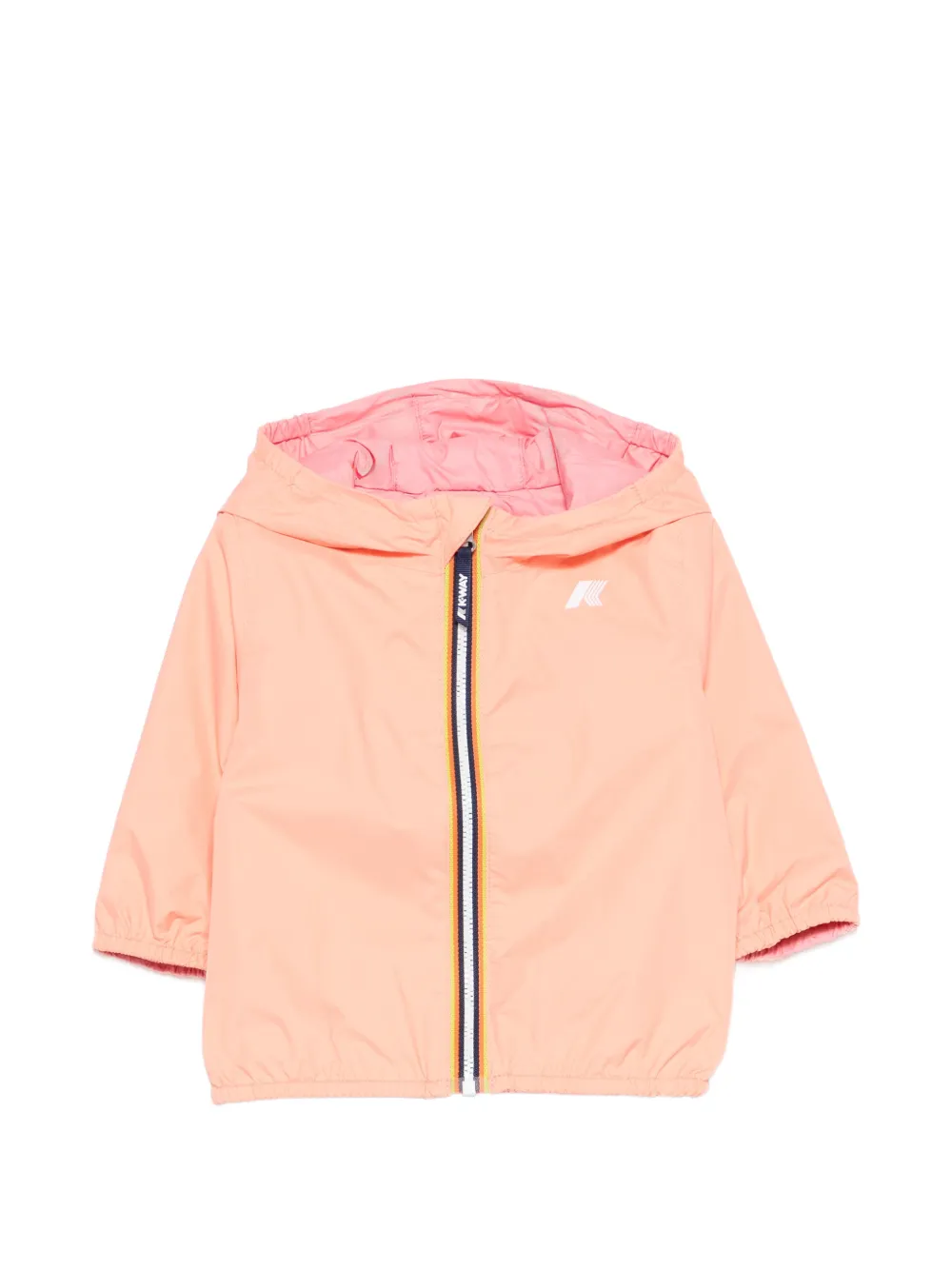 K Way Kids zip-up hooded jacket - Arancione