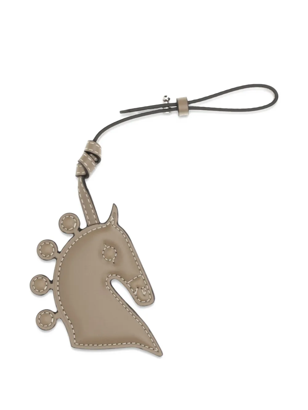 Max Mara Unicorn leren sleutelhanger Beige