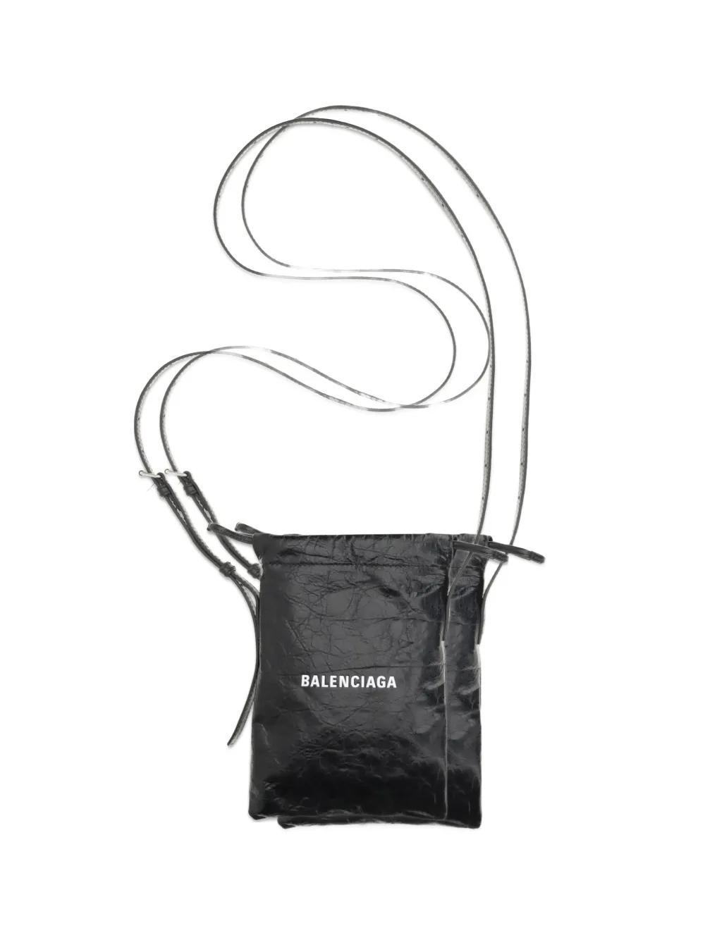 Balenciaga drawstring phone holder - Nero