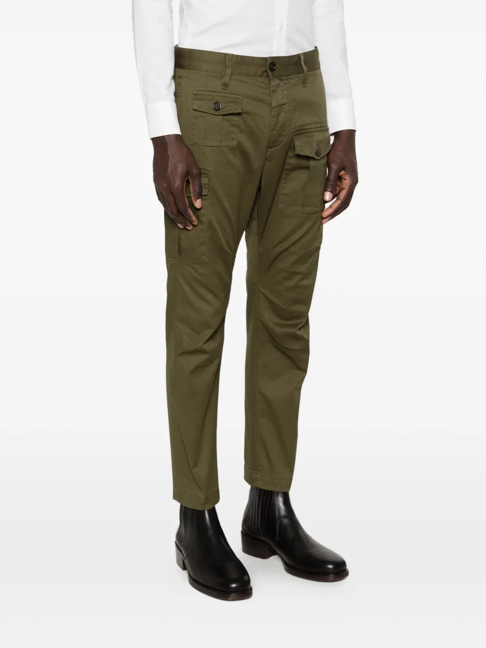  Dsquared2 Cargo-pocket Tapered Trousers - Green 