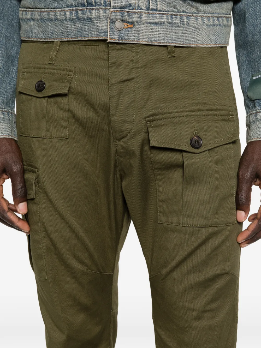 DSQUARED2 Broek met cargo zak Groen