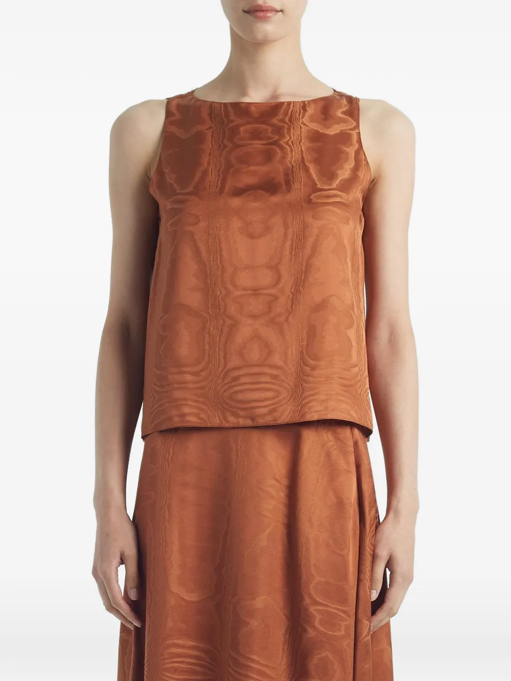 Adam Lippes Annie patterned top - Marrone