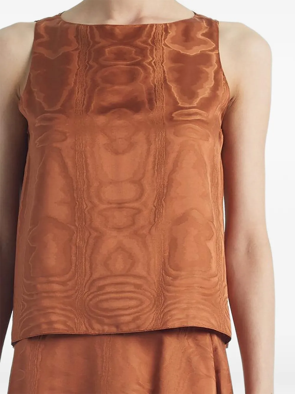  Adam Lippes Annie Patterned Top - Brown 