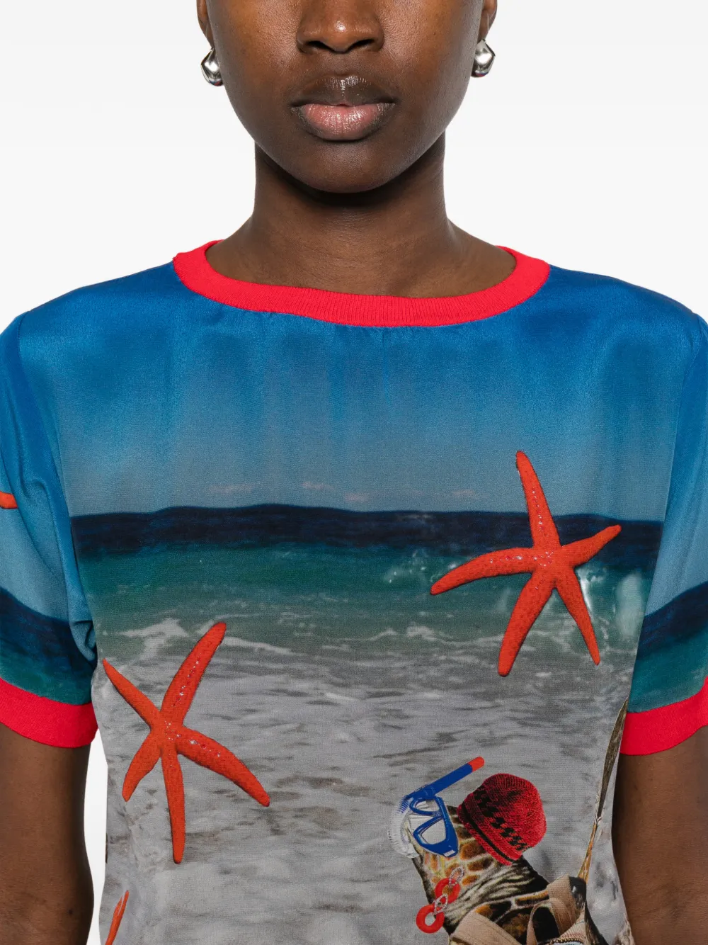 starfish-print T-Shirt