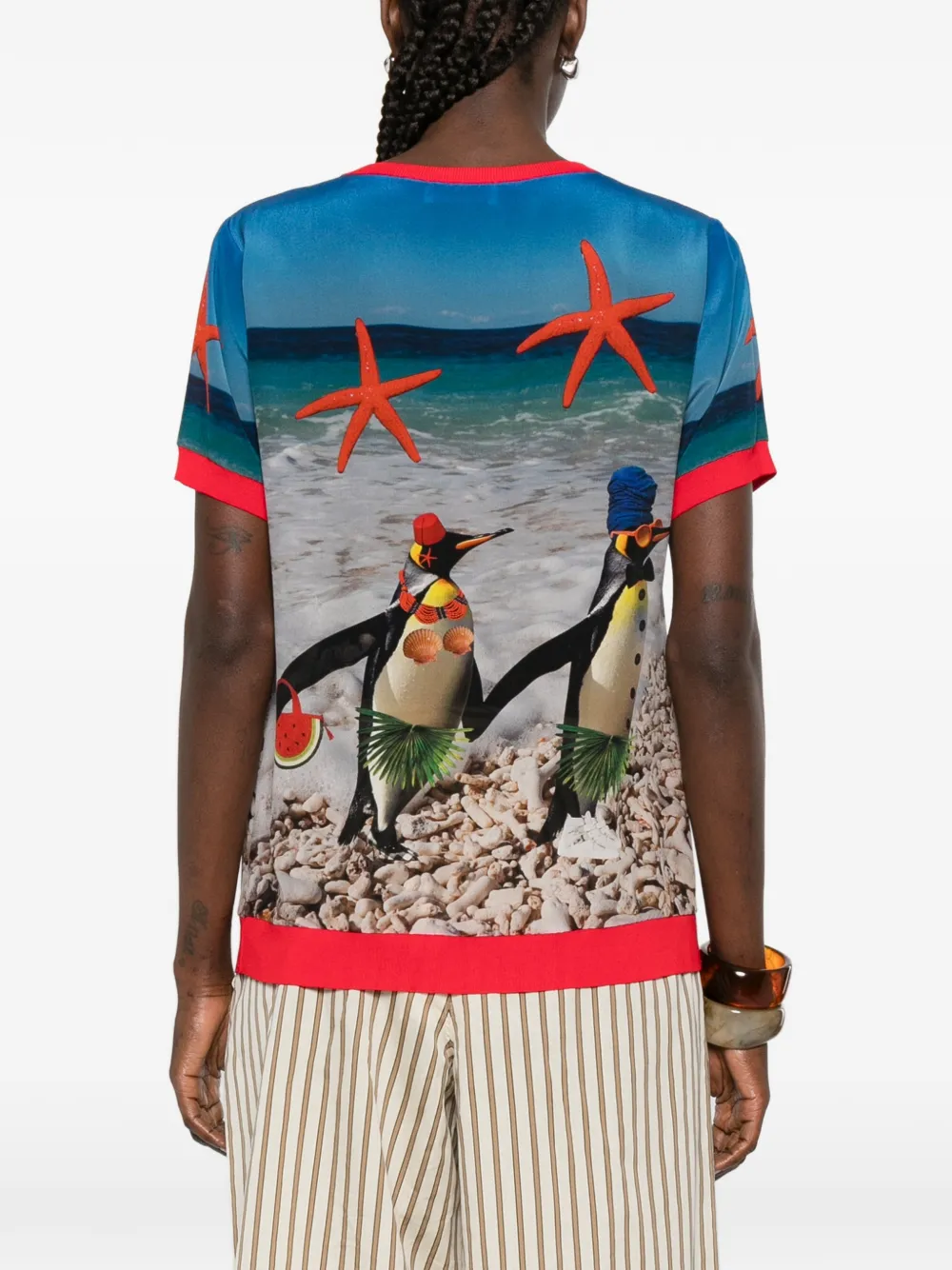 starfish-print T-Shirt