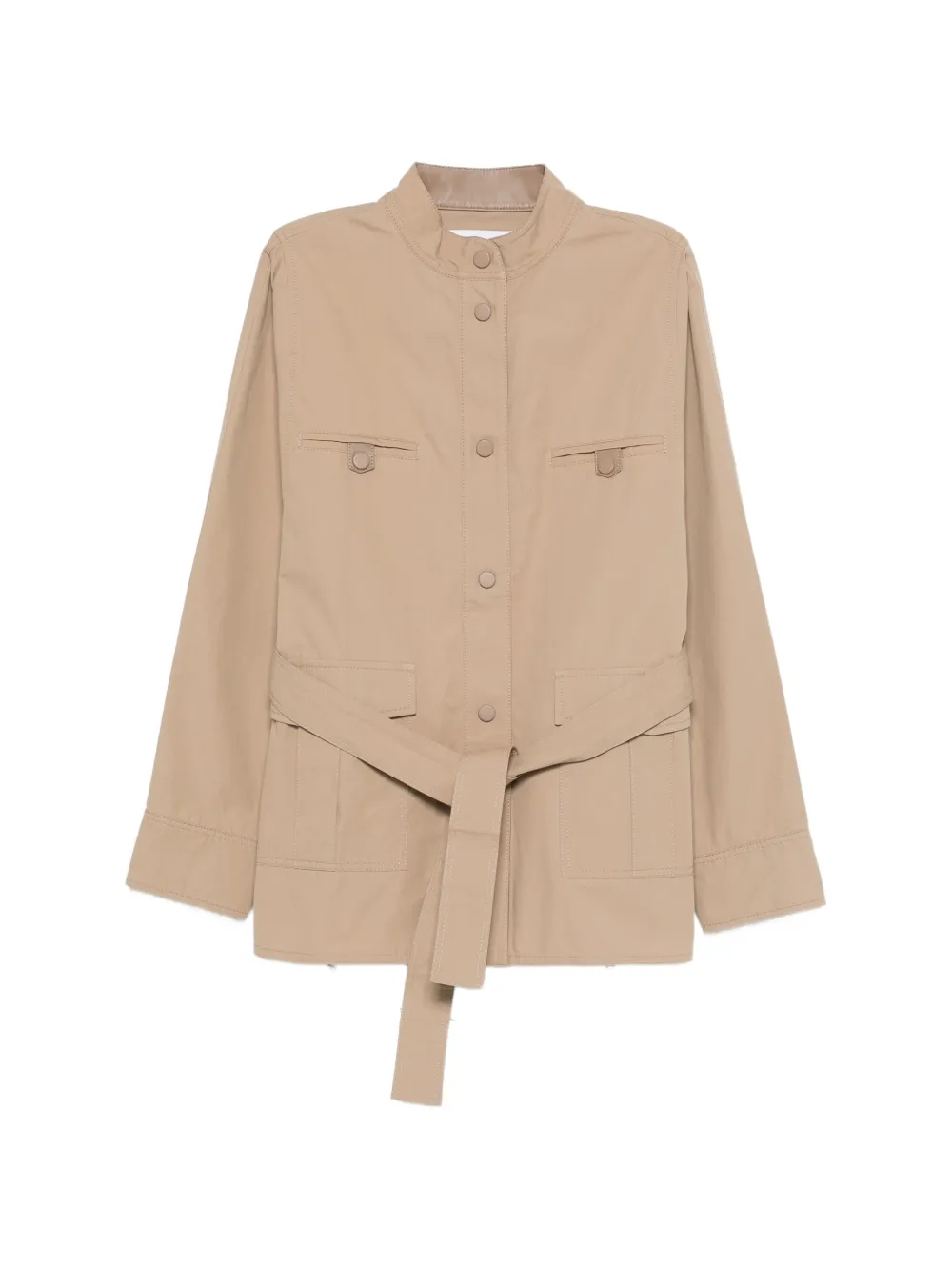 Yves Salomon button-up belted coat - Brown