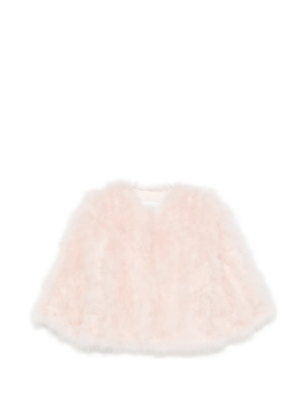 Yves Salomon feather crooped jacket - Rosa