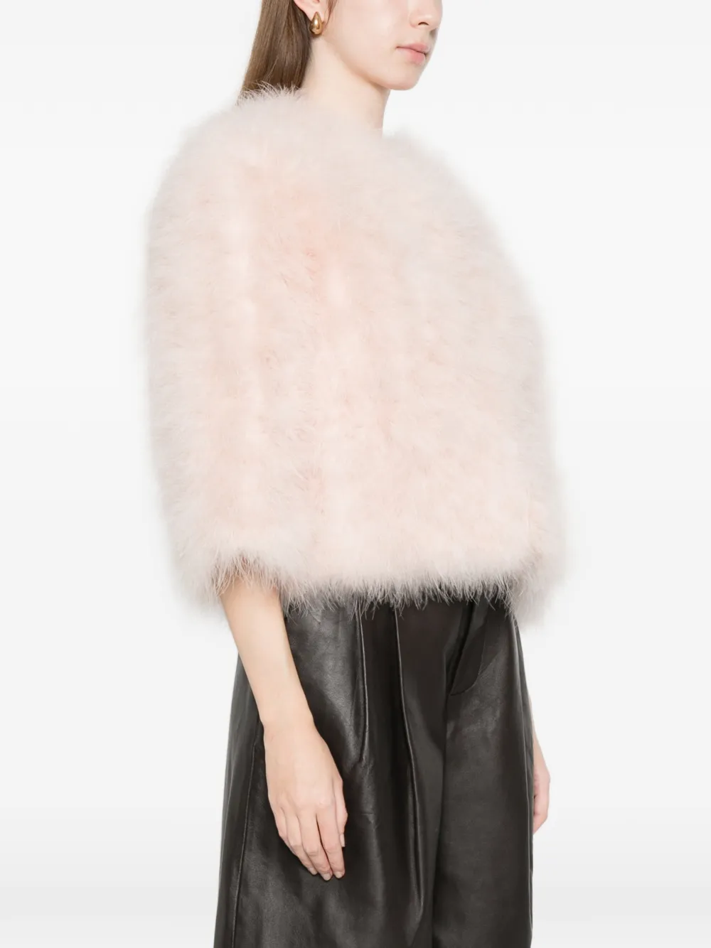 Feather Crooped Jacket