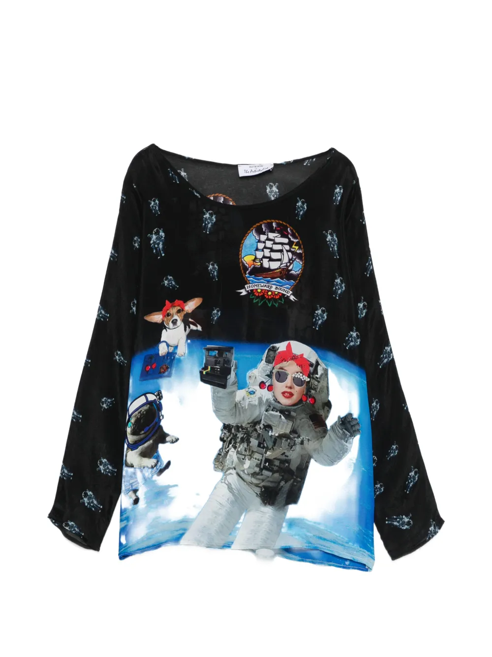 The Artistylist graphic-print blouse - Nero