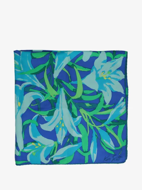 Ken Scott Vintage mascada con motivo floral