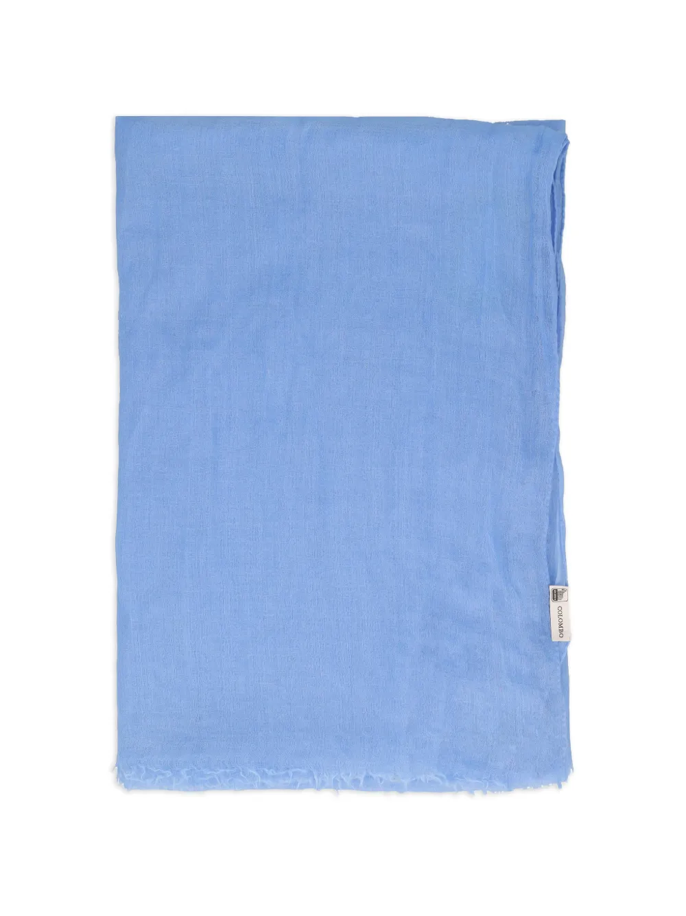 Colombo fringed-edge scarf - Blu