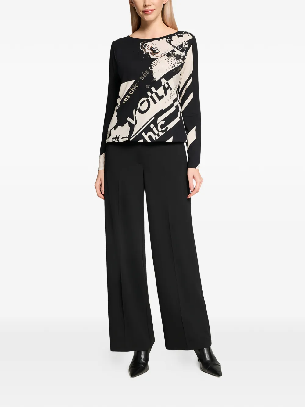  Betty Barclay Printed Top - Black 