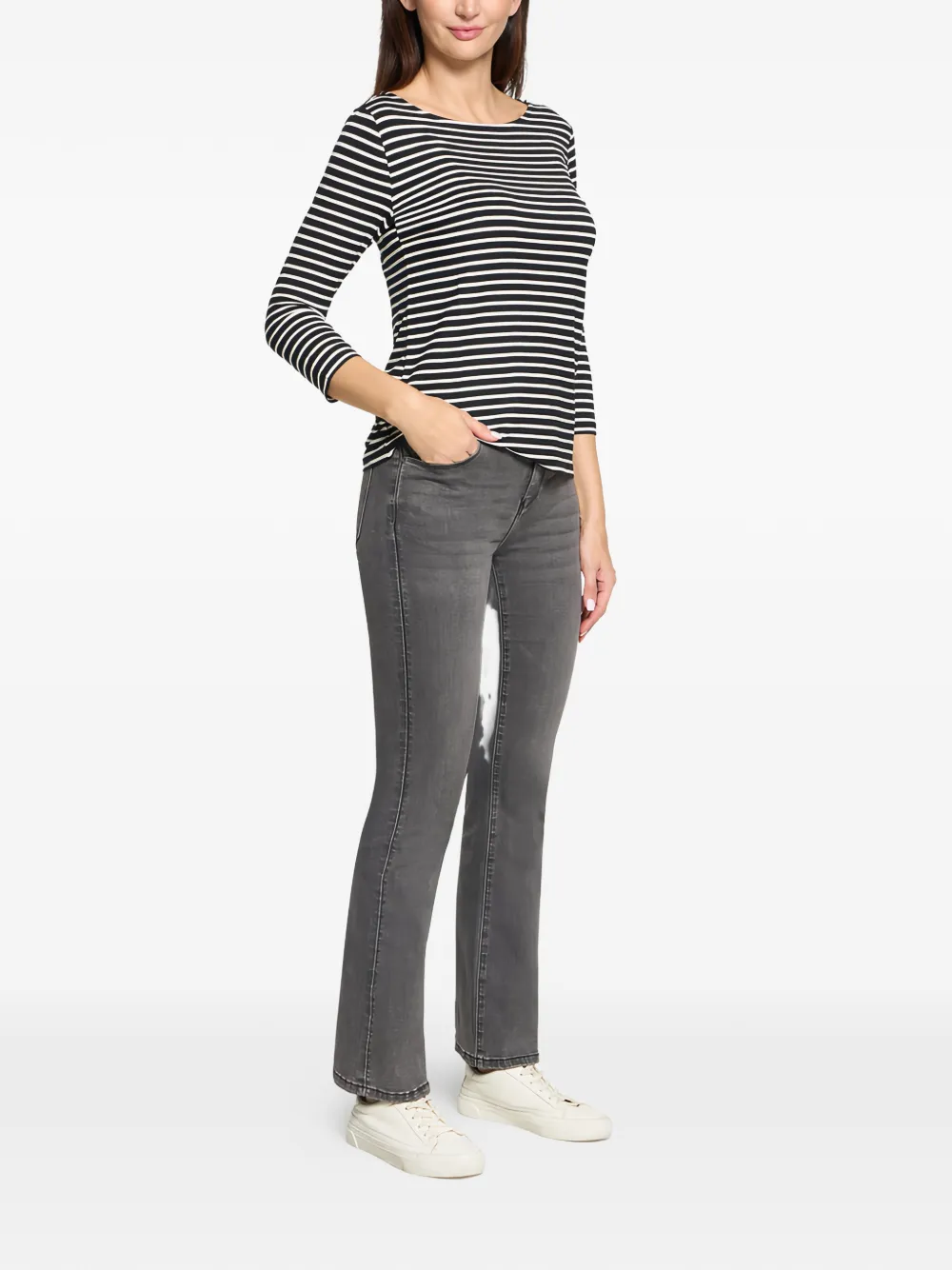 Striped Long-Sleeve Top