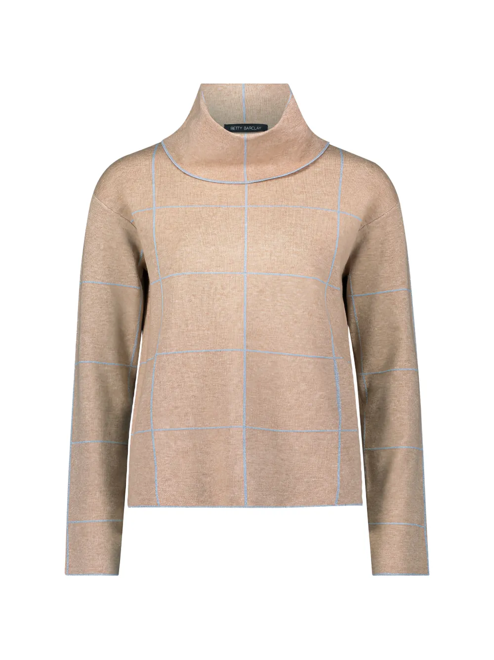 Betty Barclay check-print roll-neck sweater - Toni neutri