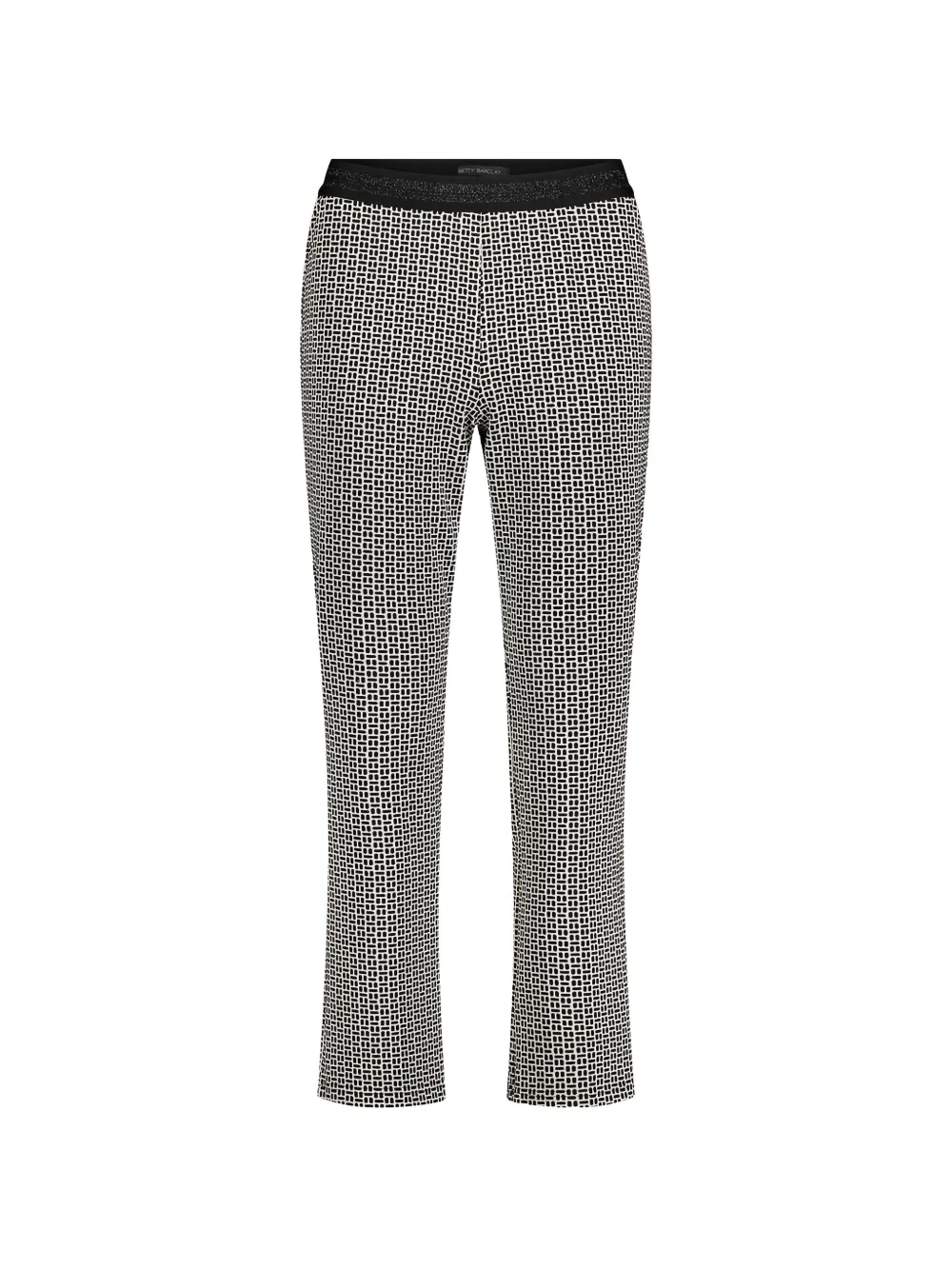 Betty Barclay Geometric-print Trousers In Black