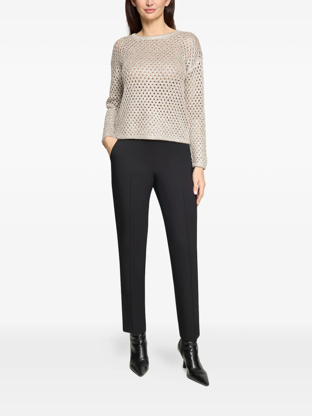 Betty Barclay Openwork Sweater In Multi