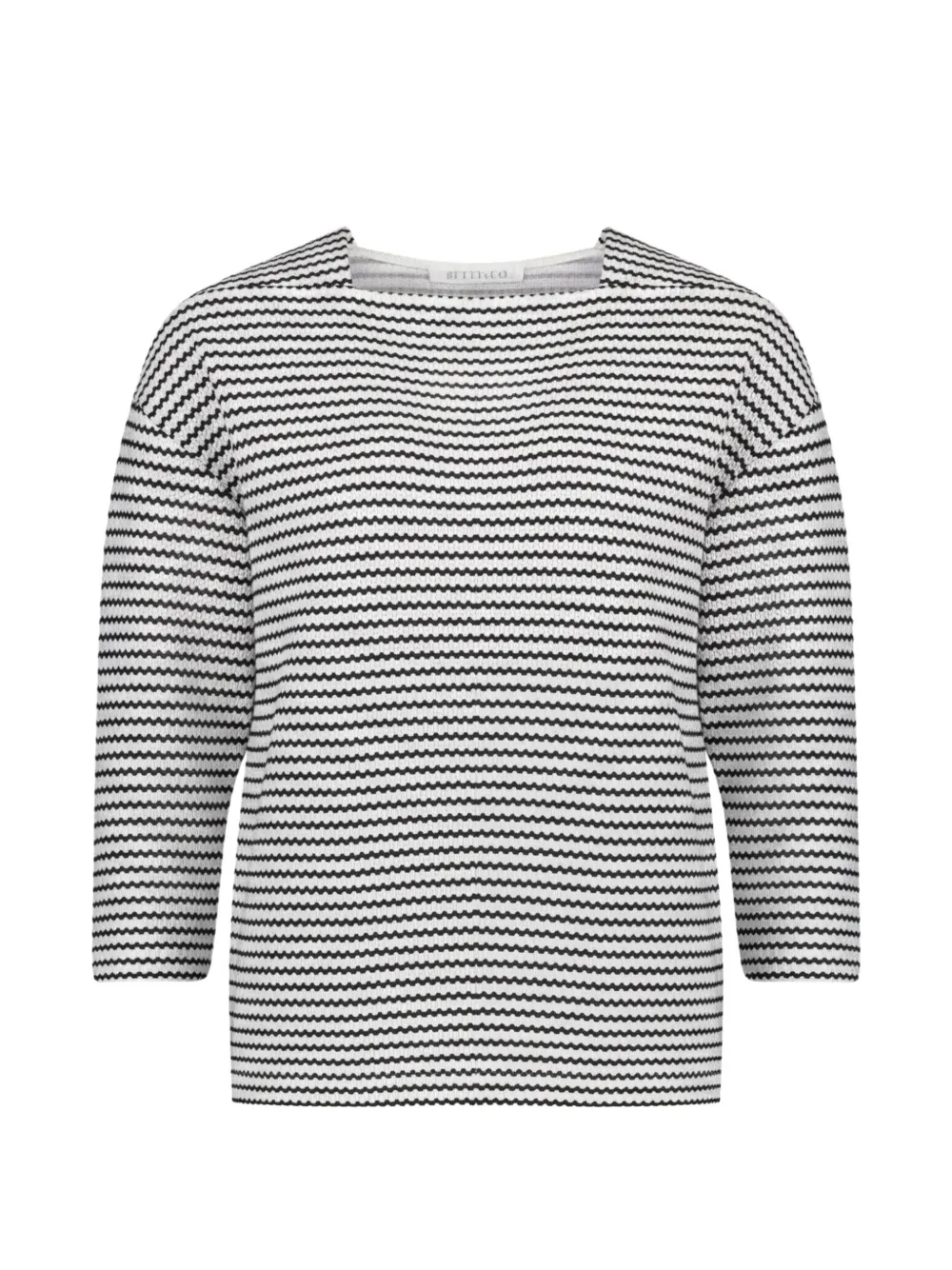 BETTY & CO patterned square-neck long-sleeve top · 40