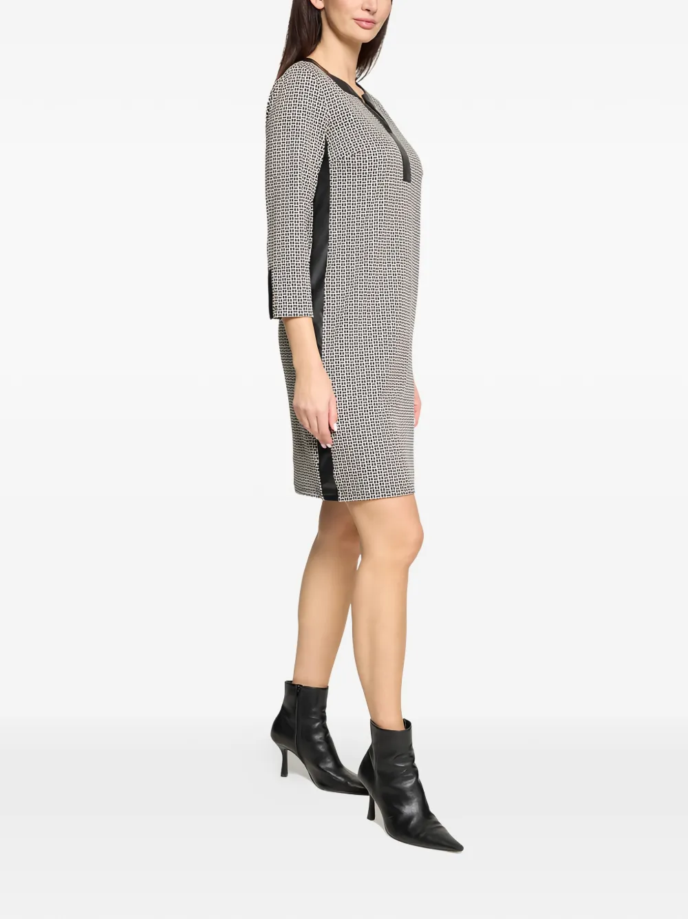  Betty Barclay V-neck Mini Dress - Neutrals 
