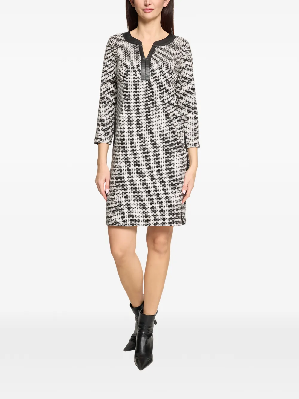  Betty Barclay V-neck Mini Dress - Neutrals 