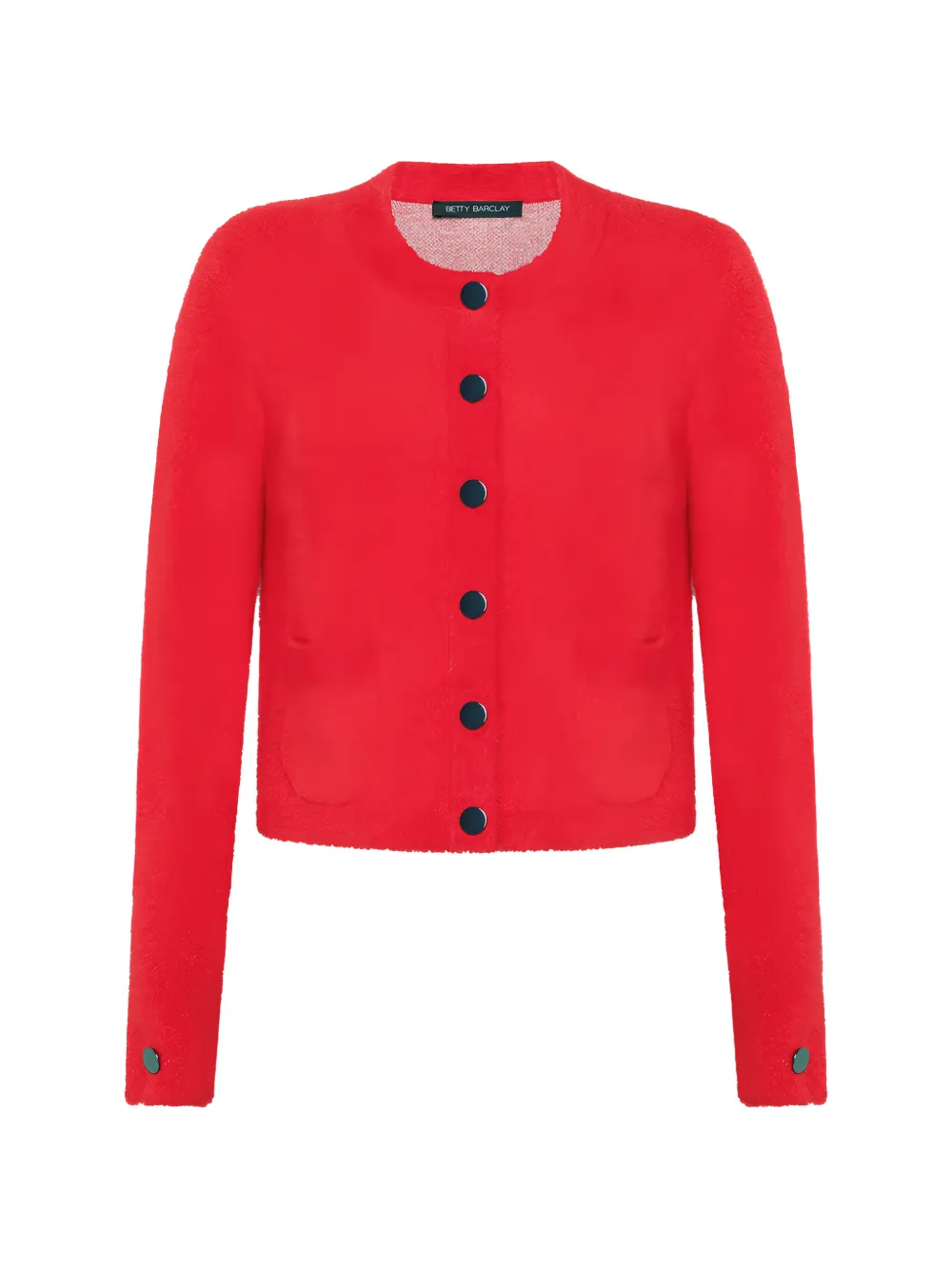 Betty Barclay Button-up Patch-pocket Cardigan In Red