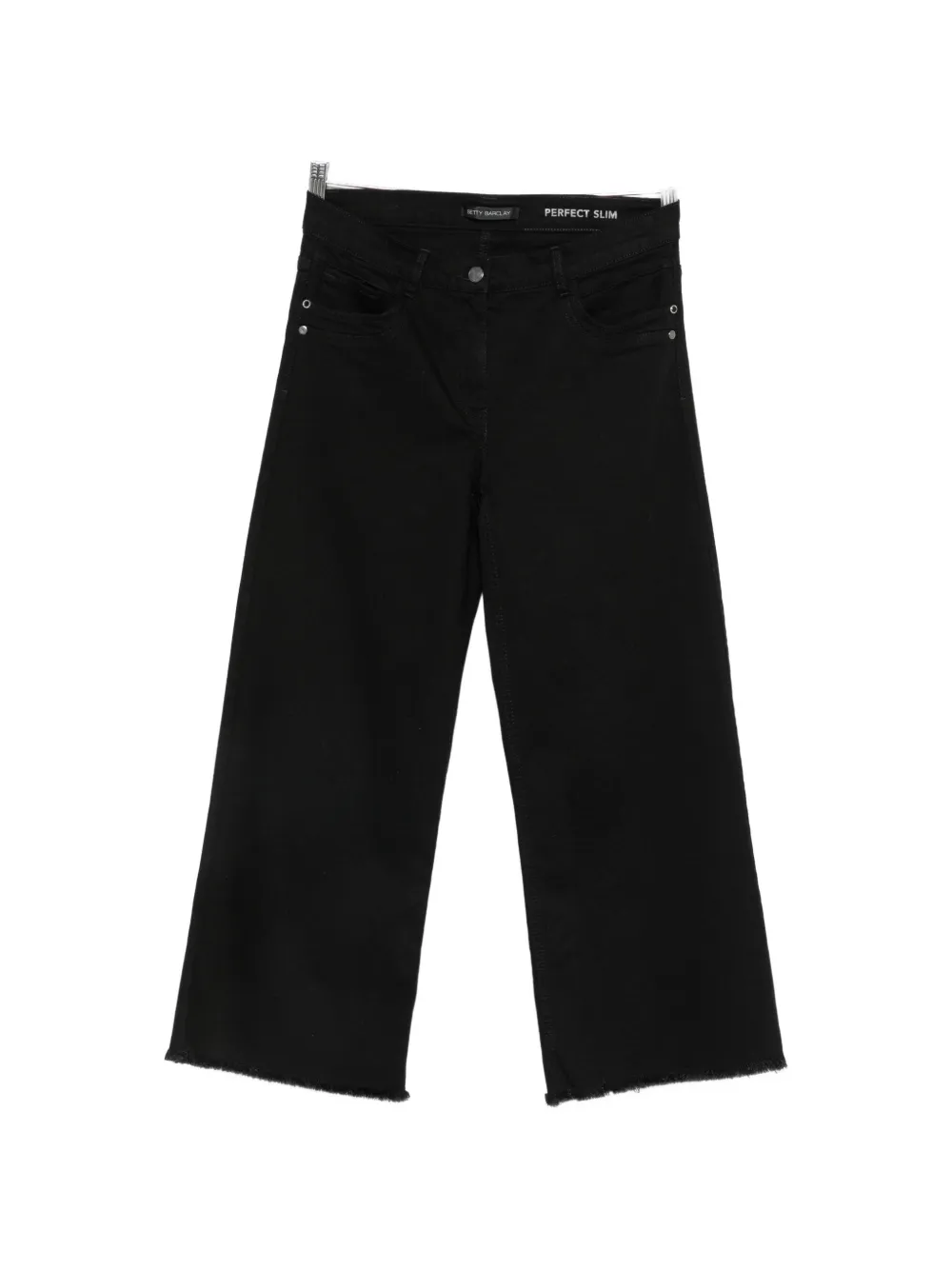 Betty Barclay Sally raw-hem wide-leg jeans - Nero