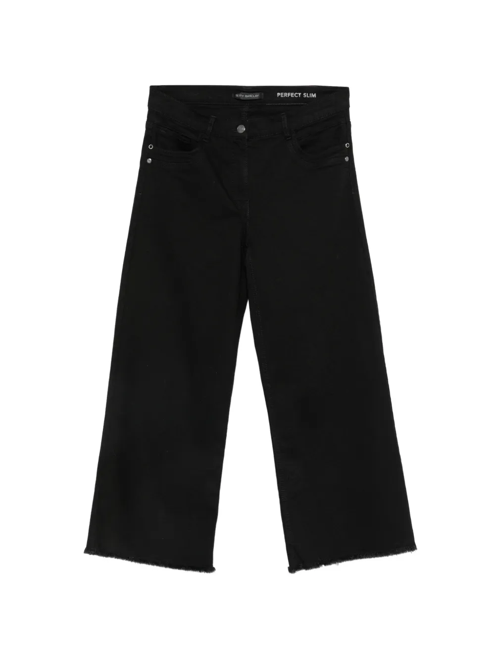 Betty Barclay Sally raw-hem wide-leg jeans - Nero