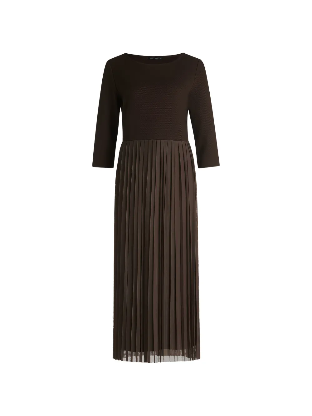 Betty Barclay pleated midi dress - Marrone