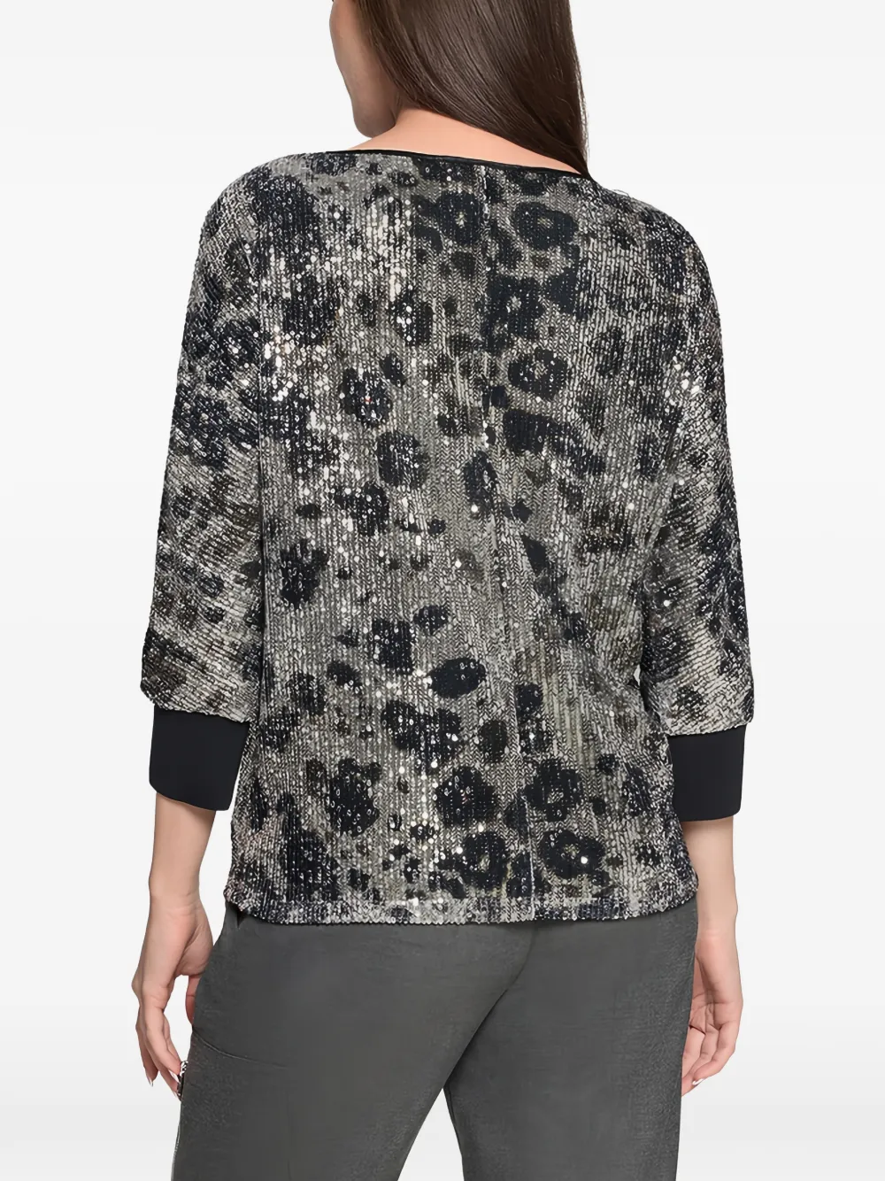  Betty Barclay Sequin Animal-print Blouse - Silver 