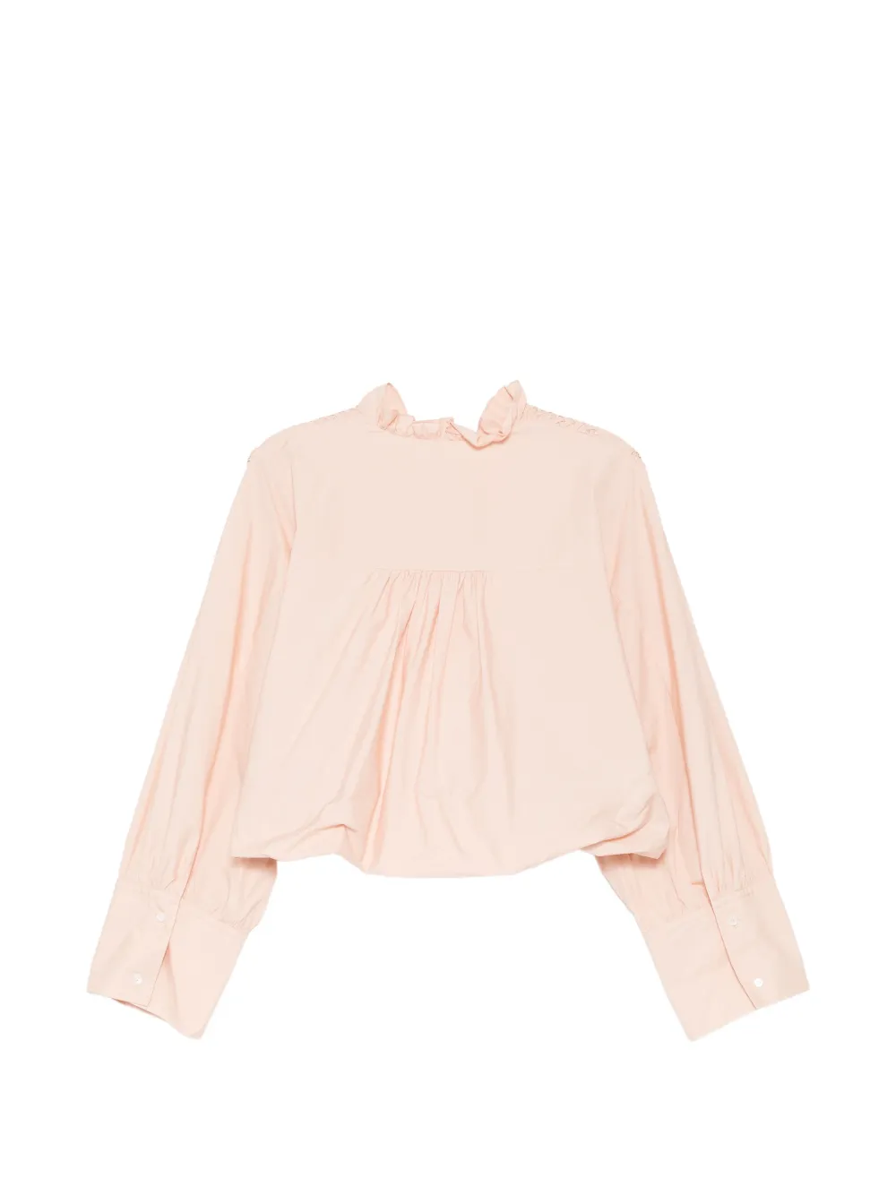 by FANG Gesmockte blouse Roze