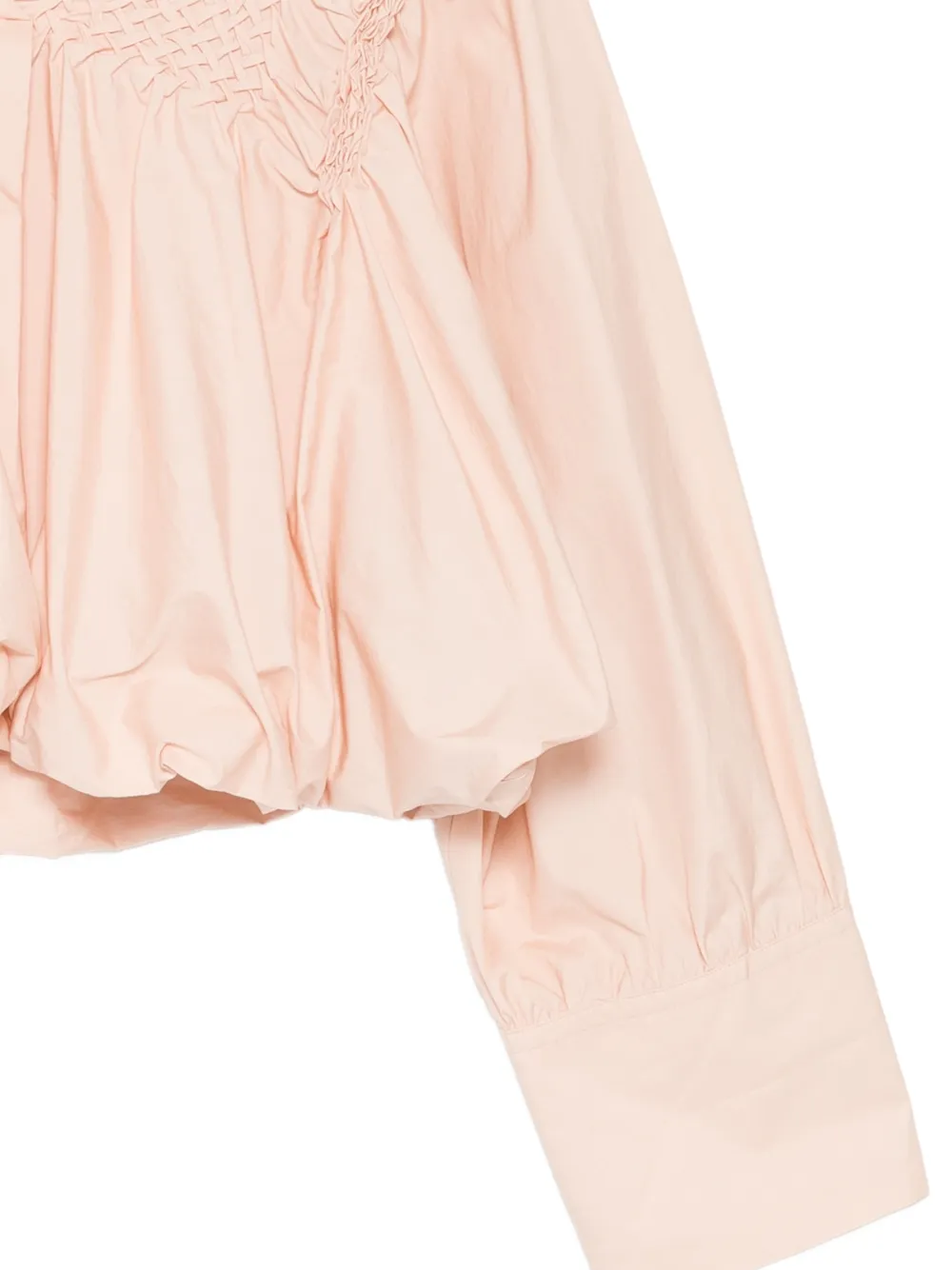 by FANG Gesmockte blouse Roze