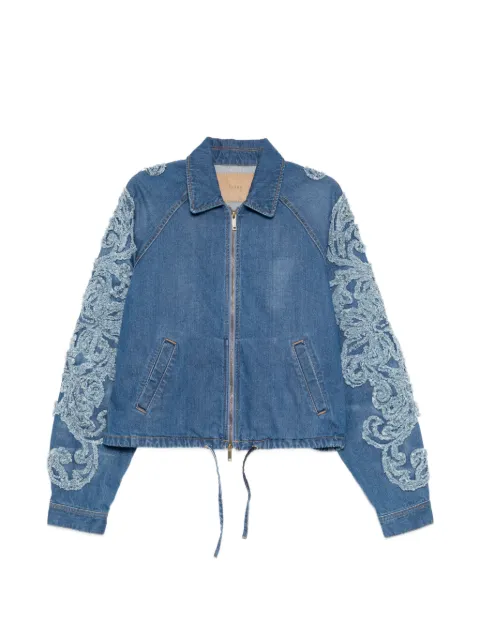 Taakk chaqueta vaquera con flecos bordados