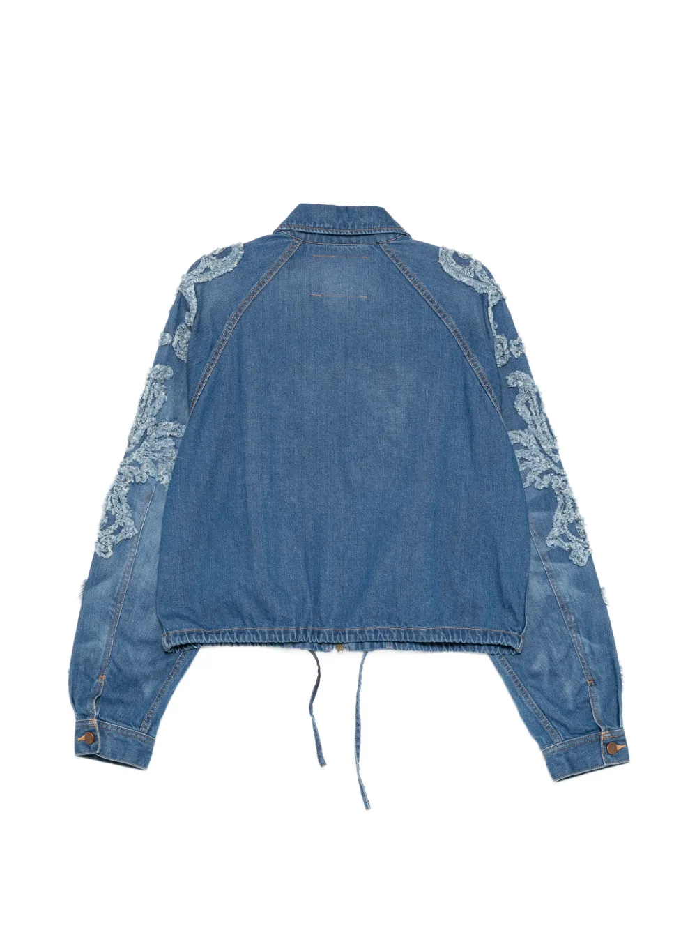 Taakk Denim jack met geborduurde franje Blauw