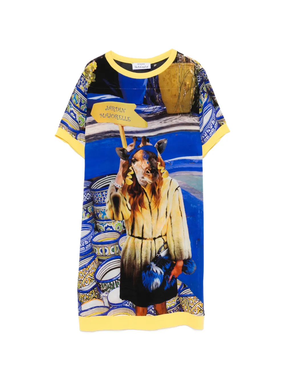 The Artistylist Abito corto Jardin Majurelle con stampa grafica - Blu