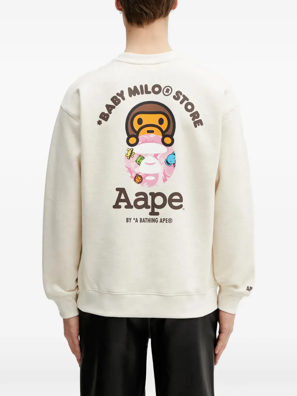 AAPE BY *A BATHING APE x Baby Milo Store AAPEUNVS sweater met ronde hals Beige