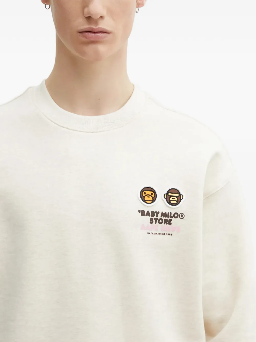 AAPE BY *A BATHING APE x Baby Milo Store AAPEUNVS sweater met ronde hals Beige