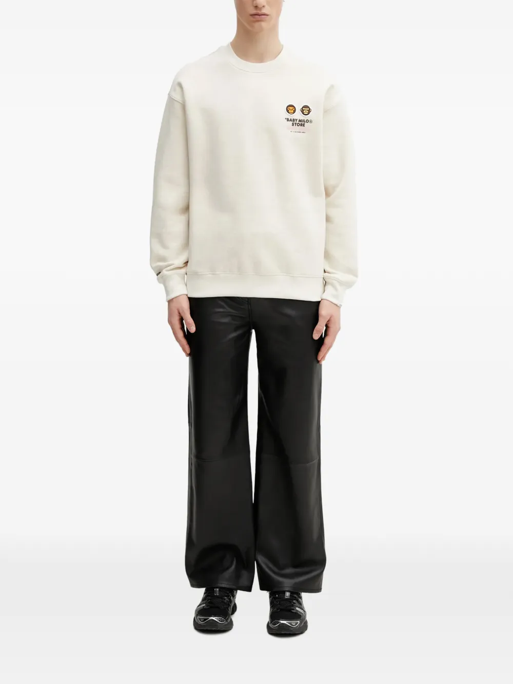 AAPE BY *A BATHING APE x Baby Milo Store AAPEUNVS sweater met ronde hals Beige