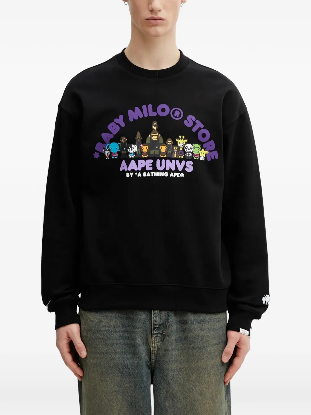 AAPE BY *A BATHING APE® x Baby Milo Store Felpa AAPEUNVS - Nero