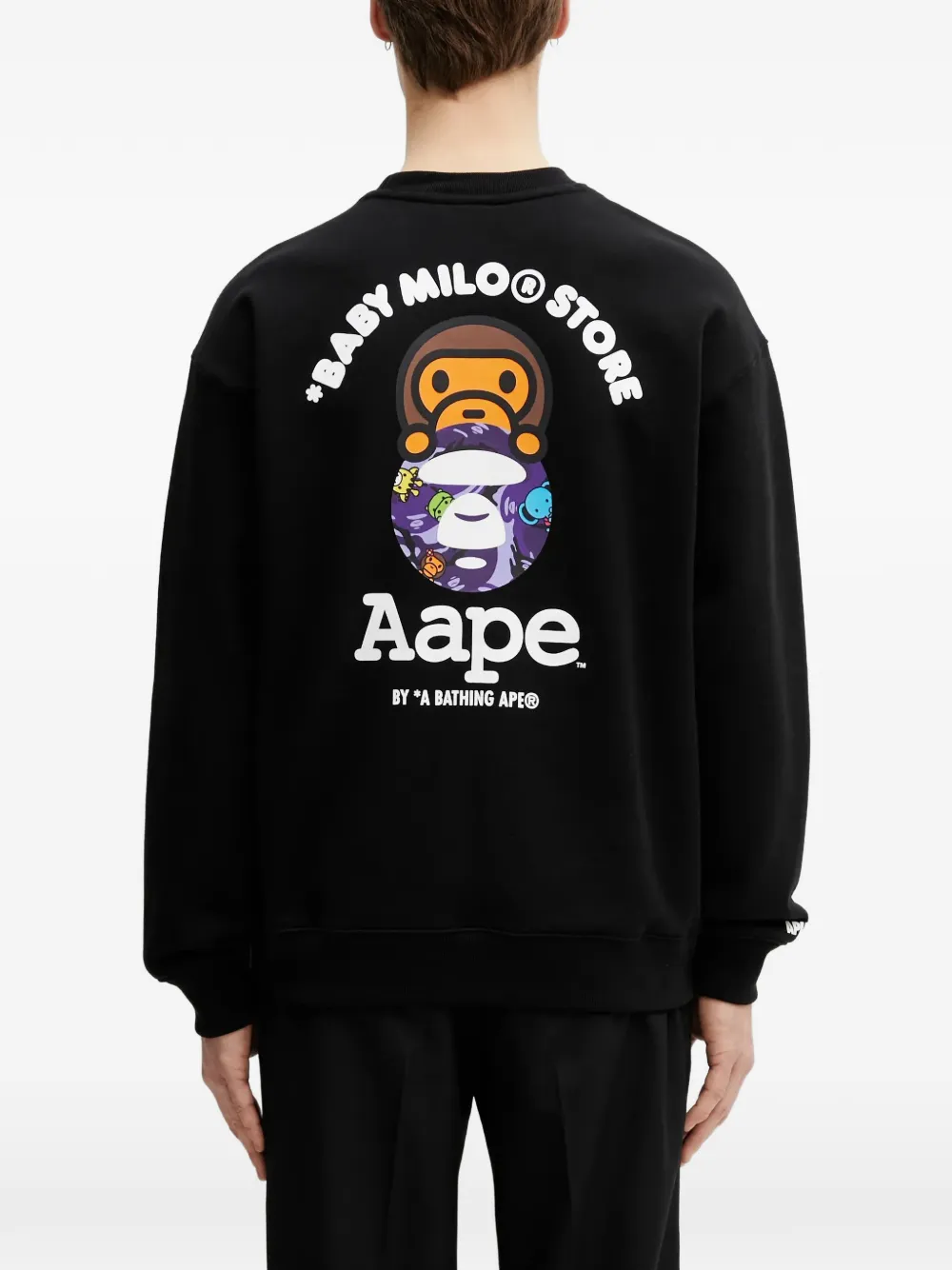 AAPE BY *A BATHING APE x Baby Milo Store AAPEUNVS sweater met logopatch Zwart